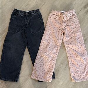 Zara Stylish Kids Bottoms Set - Black and Pink Floral